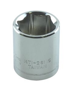 KTI26115 image(0) - K Tool International SOC 15MM 1/4D 6PT SHORT