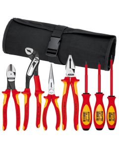 KNP9K989825US image(0) - 7-Piece Pliers/Screwdriver Tool Set in a Nylon Pou