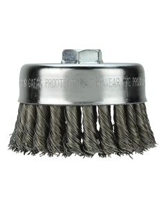 MLW48-52-1350 image(0) - Milwaukee Tool 4" Knot Wire Cup Brush - Carbon Steel