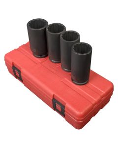 SUN2837 image(0) - 4PC 1/2" DR 12 POINT SPINDLE NUT SOCKET SET