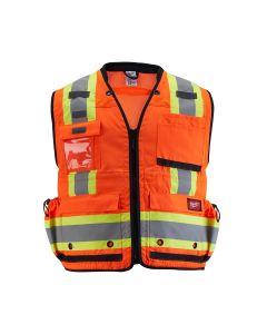 MLW48-73-5166 image(0) - Milwaukee Tool Class 2 Surveyor's High Visibility Orange Safety Vest - L/XL