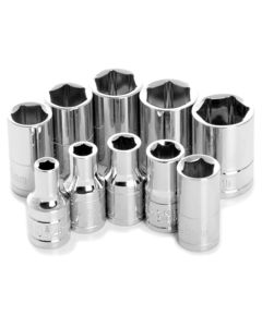 WLMW36202 image(0) - 10 Pc 1/4" Dr 6pt MM Skt Set