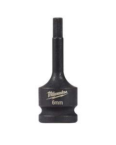 MLW49-66-5146 image(0) - Milwaukee Tool SHOCKWAVE  Lineman's 1/2" Drive 6MM Hex Bit Socket