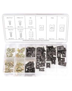 KTI00084 image(0) - K Tool International 170-Piece U-Clip and Screw Assortment Kit