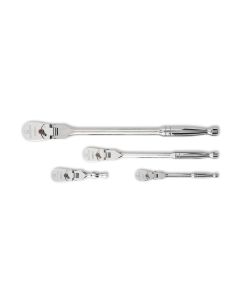 KDT81230P image(0) - 4 Pc. 1/4", 3/8" & 1/2" Drive 120XP™ Flex Head Teardrop Ratchet Set