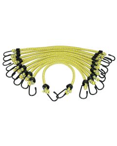 KTI73830 image(0) - K Tool International 10PK BUNGEE CORD 3/8IN. X 18IN. GENERAL PURPOSE