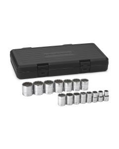 KDT80731 image(0) - 15 PC 1/2" DR SAE 12 PT SOCKET SET