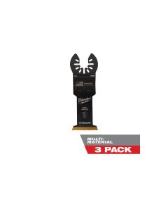 MLW49-25-1233 image(0) - Milwaukee Tool OPEN-LOK 1-3/8" TITANIUM CHARGED Bi-Metal Multi-Material Multi-Tool Blades 3PK