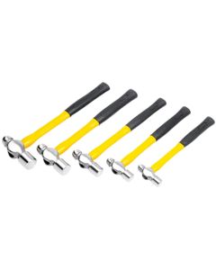 WLMM7134 image(0) - 5PC BALL PEIN HAMMER SET (FIBERGLASS HANDLES)