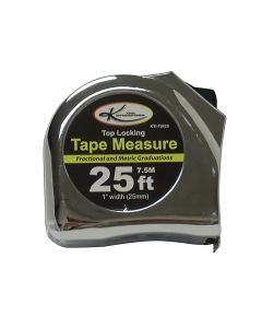 KTI72625 image(0) - K Tool International 1" WIDE 25' SAE/MET TAPE MEASURE