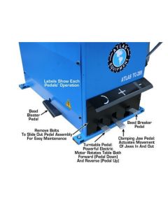 ATETCWB-COMBO2-FPD image(4) - Atlas Automotive Equipment Atlas Equipment TC289 Rim Clamp Tire Changer + WB41 Wheel Balancer Combo Package