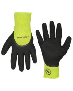 LEGGC180XL image(0) - Flexzilla® 3/4 Nitrile Dip Winter Gloves, Black/ZillaGreen™, XL