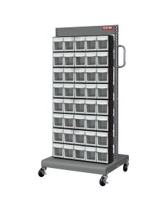 LDS1010546 image(0) - LDS (ShopSol) Mobile Parts Cart - Flip Out Bin, 40 Bins