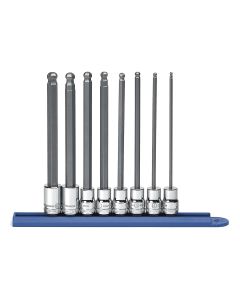 KDT80573 image(0) - 8PC 3/8" DRIVE METRIC BALL HEX BIT SOCKET SET