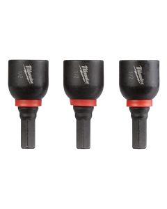 MLW49-66-4517 image(0) - Milwaukee Tool SHOCKWAVE Impact Duty 1/2&rdquo; Insert Magnetic Nut Driver 3PK